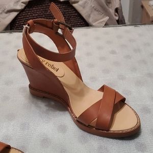 Luxury Rebel Wedge Leather Sandals